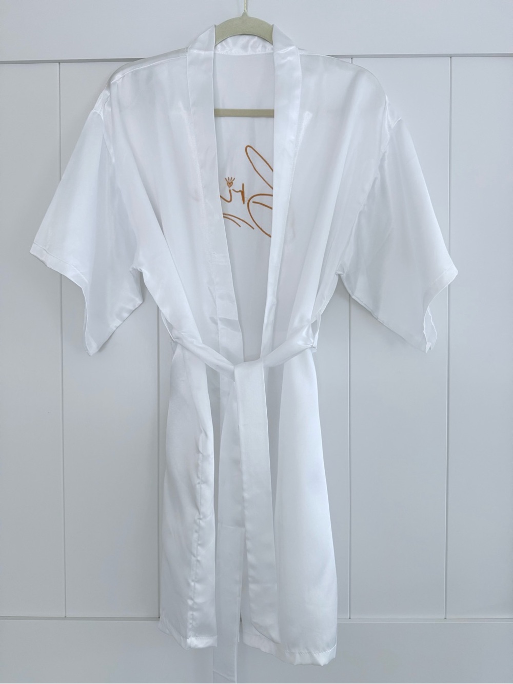 ✨ White Satin Bride Robe Kimono Bridal Getting Ready Robe OS ✨